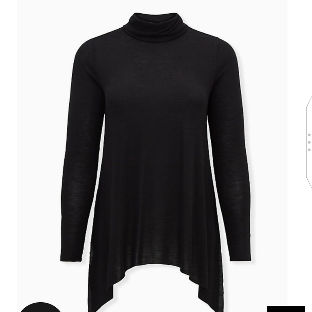 🆕BLACK HACCI MOCK NECK SHARKBITE TEE